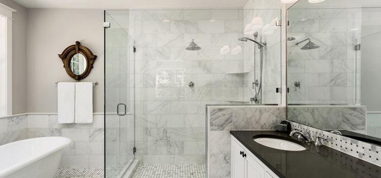 bathroom shower door installation in Shasta Lake