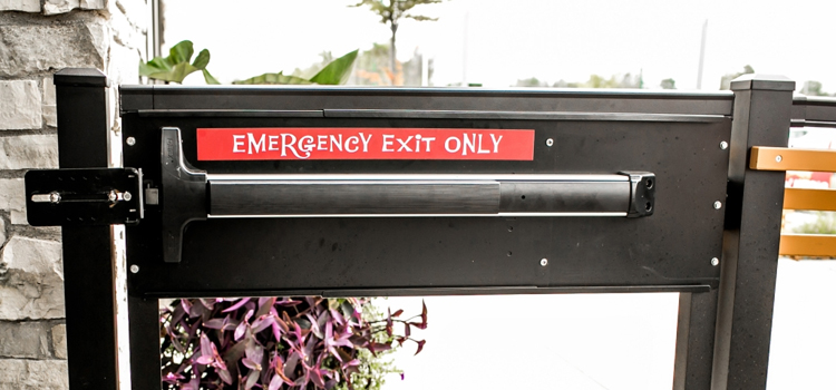 emergency push bar installation in Shasta Lake