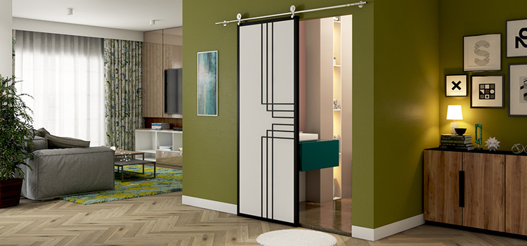 sliding bathroom door installation in Shasta Lake